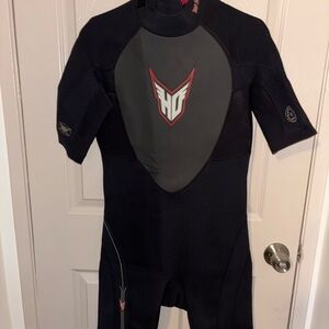 Men's Black and Gray Swim Wetsuit